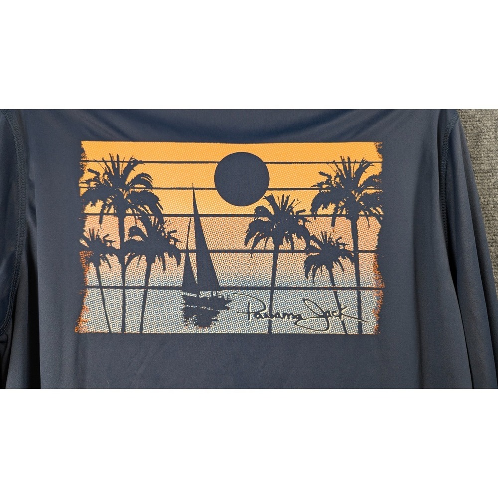 Panama Jack Sunset Sailboat Graphic Performance Fishing Hoodie Blue Men's M - Picture 5 of 9